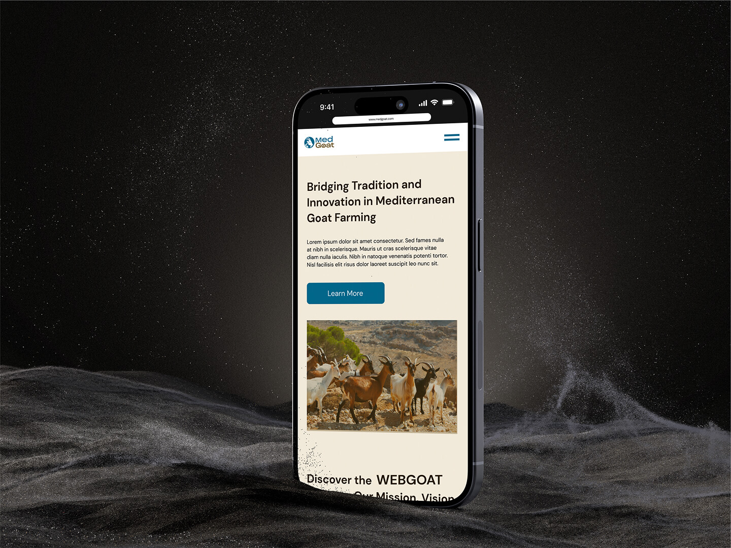 beautiful website mobile version mockup