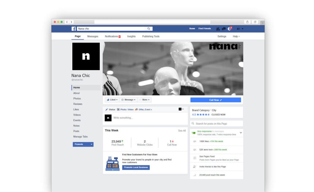 NANA CHIC — Facebook Page