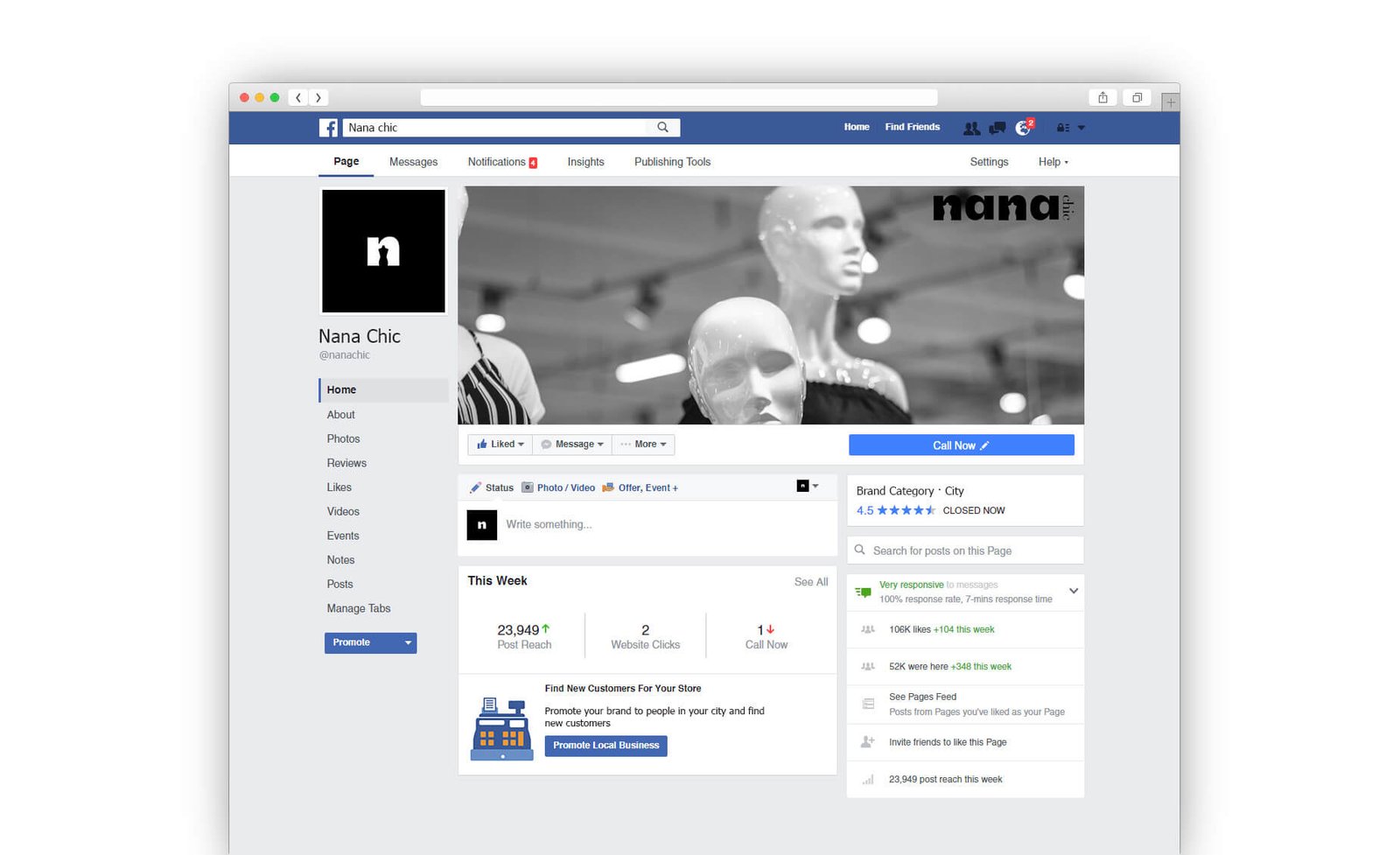 Facebook Page mockup image