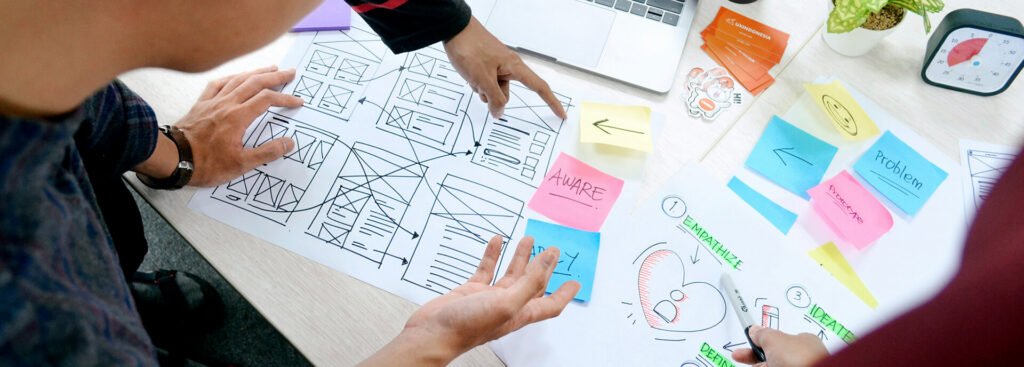 EU-funded project website wireframing